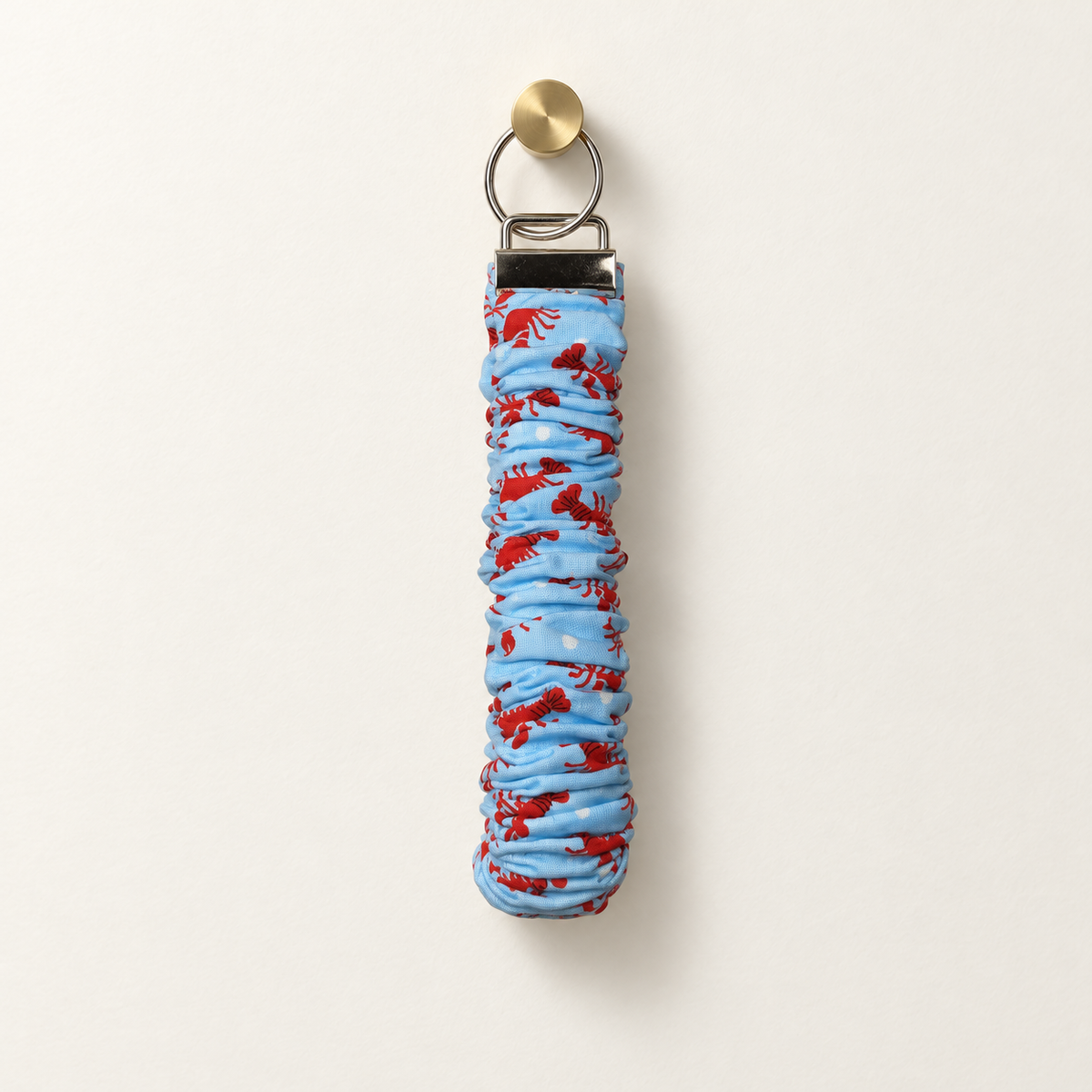 Claw and Order lobsters cotton scrunchie wristlet with silver hardware