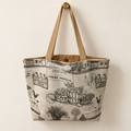 Farm Fresh Weekender Tote with tan lining and tan handles