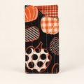 Gourd Behavior quilted glasses case with Rust Plaid lining