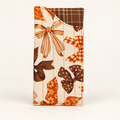 Take a Bow quilted glasses case with Brown Grid lining